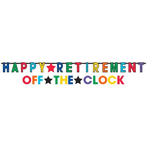 Amscan 121552 Happy Retirement Jumbo Letter Banner