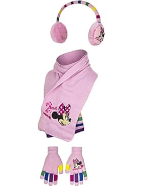 4675 Kinder Winterset 3-teilg. Ohrwärmer Schal u. Handschuhe DISNEY MINNIE MAUS