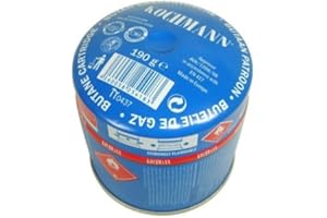 Original Kochmann 190g Butan Gaskartuschen für Campingkocher 190 Gramm Stechkartusche Gas Kartusche (12 Stück)