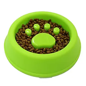 BLITU Healthy Non-Toxic Dog Bowls Slow Feeder,Non Slip Preventing Choking Dog Slow Feeder,Durable Pet Dog Slow Feeder Bowl for Puppies(Green)