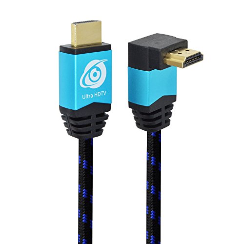 Ultra HDTV Premium 4K HDMI Kabel 1m mit 1x 270°-Winkel / HDMI 2.0b, 4K bei vollen 60Hz (keine Ruckler), HDR, 3D - 4