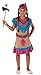 Produktbild Magicoo Prinzessin Indianer Kostüm Kinder Mädchen beige - Faschingskostüm Indianerin Kostüm (134/140)
