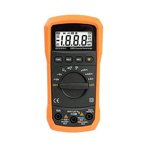 Preisvergleich Produktbild kapokilly Digitales Multimeter-Handmessgerät, automatisches Heimtester PM8233D mit hoher Präzision und LCD-Display und Hintergrundbeleuchtung