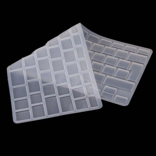 HASESS® Transparent European Keyboard Layout Keyboard Cover Silicone Skin for MacBook Pro 13" 15" (with or without Retina Display) MacBook Air 13" and iMac Wireless Apple Keyboard - Transparent