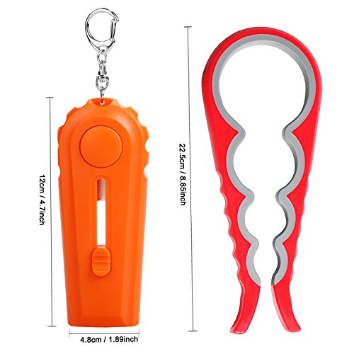 Deckelöffner Dosenöffner, UClever Cap Zappa 2 in 1 Bier Flaschenöffner mit Schlüsselanhänger Und Deckelöffner Deckel Aus Rutschfeste Gummi Jar Opener für Mehrere Größen - 7