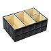 Produktbild Fernbedienungshalter, 4 SLOT PU Leder Desktop Handy-Aufbewahrung Box, Schreibtisch Zubehör Tidy Organizer Mülleimer, Mini Cosmetics Container für Home Office Auto Supplies, 20 x 14 x 8 cm schwarz
