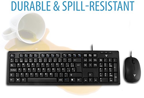 V7 CKU100IT Combo Tastatur und Maus (Italienisch, IT, Italian, USB, Media-Hot-Keys) schwarz - 5