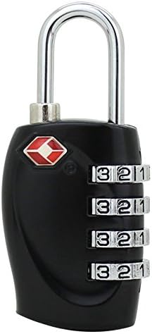 Code Lock tsa330 Luggage Locks, 4-Digit TSA Approved Lock, Security Padlock, Number Code Locks for Travel Suitcases Luggage Backpacks,Computer Bags Gym Lockers Toolbox Case ect-Black