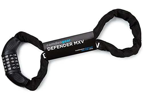 Fahrradschloss Zahlenschloss bei Camden Gear. Fahrradschloß Kettenschloss für Fahrrad und Motorrad Mit Zahlenkombination. Schloss Zahlen Schwarz - 6