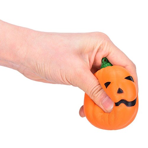 Pizies Squishy Toys,Jumbo Slow Rising Squishies,Stress Relief Super Soft Bread Halloween Pumpkin 7CM