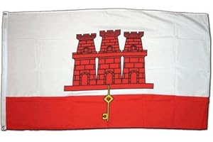 FLAGGENFRITZE Drapeau Gibraltar - 60 x 90 cm
