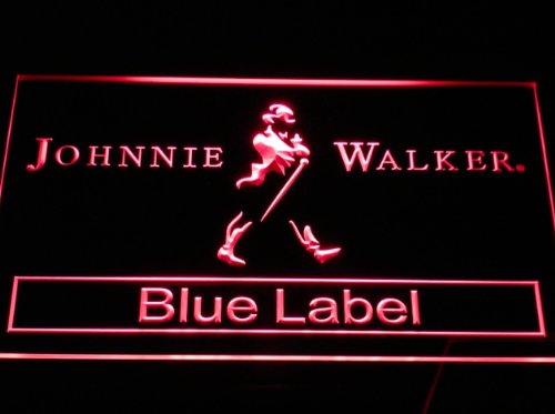 Preisvergleich Produktbild Johnnie Walker Blue Label LED Zeichen Werbung Neonschild Rot