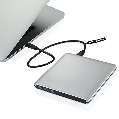 Neu VicTsing Ultra Slim Extern USB 3.0 DVD VCD CD RW Brenner Drive Superdrive Tragbar für Apple Mac Macbook Pro Air iMAC, Windows 2000, XP, Vista, 7 PC Laptop usw. - 6
