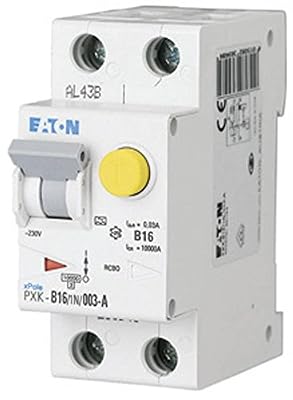 Eaton Pxk-c16 a/1 N/0.03 a FI/LS Combinaison Switch, Type C 10 kA 1 Plus Pin, 236964