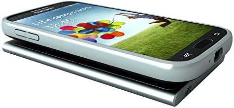 uNu Aero Series Samsung Galaxy S4 Battery Case with Ladematte with Wireless Charging Technology-Wireless Charging with the latest Generation - 2600 mAh Battery with 100% extra Power Ultra-Thin and Lightweight-Colour: Black / Silver-Hard Case / Protective Case with Battery Power Pack-Arp 4–2600 S