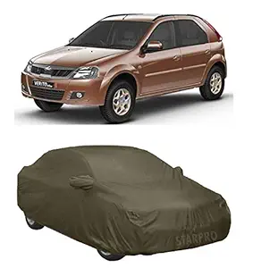 HEMSKAR Presents Semi Waterproof & UV Protection Car Cover Compatible with Mahindra Verito Vibe Dustproof Cover (Olive Green_with Mirror)