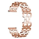 Transer Uhrenarmband für Samsung Galaxy Watch 46mm Luxus Delicate Edelstahl Ersatz Armband Verstellbarer Riemen Ersatzriemen Smart Uhr Armband