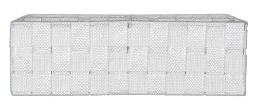 WENKO 20983100 Organizer Adria Quadro Weiß – 4 Fächer, 100 % Polypropylen, 32 x 10 x 27 cm, Weiß - 4