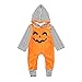 Produktbild Riou Kinder Langarm Halloween Kostüm Top Set Baby Kleidung Set Kleinkind Kleinkind-Säuglings-Baby-Mädchen-Jungen-mit Kapuze Spielanzug-Overall-Halloween-Kostüm-Ausstattungen (90, Orange)