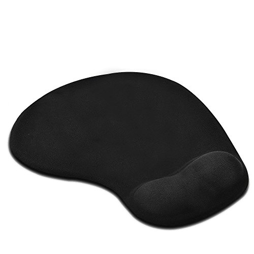 DaoRier Mauspad 3D Handgelenkauflage Mausmatte Office Komfort Mat Handauflage Ergonomisches Komfort Gel Rutschfeste Silikon Maus Pad Schwarz