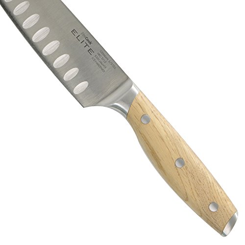 ProCook Elite Oak X70 Santoku mit dreifach vernietetem Griff aus Eichenholz, 13 cm - 3