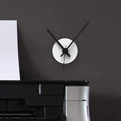 Wandkings Wanduhr SOLO CLOCK mit Uhrwerk & Uhrzeigern (Farbe: Uhr=Weiß, Zeiger=Schwarz) - 4