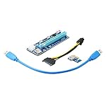 QUMOX PCI-E 1x bis 16x Powered USB 3.0 Extender Riser Adapter Karte Mining Bitcoin Litecoin