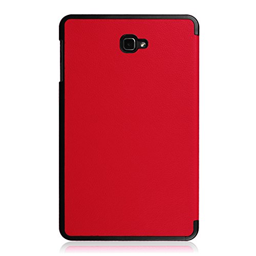Fintie Samsung Galaxy Tab A 10.1 Hülle – Ultra Schlank Superleicht Ständer Smart Shell Case Cover Schutzhülle Etui Tasche mit Auto Schlaf / Wach Funktion für Samsung Galaxy Tab A 10,1 Zoll T580N / T585N Tablet (2016 Version), Rot - 9