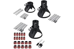 OKBYY Set di frese rotanti Utensile da intaglio Carburo di tungsteno Acciaio Solid Twist Drill Bit Testa abrasiva per Dremel Rotary Tools Lavorazione del legno Incisione Foratura (29PCS)