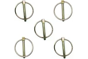 YRSSSA Heavy Duty Lynch Pin Shaft Locking PinFastener with Spring-Loaded for Farm Tractors Trailers Trucks Mowers Trolleys and Carriages(6x45mm(5pcs))