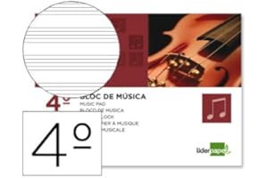 Liderpapel 58609 Cahier Musique 4 Portées Agrafé B5 Papier Assorties