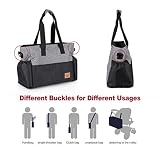 Aosbos Baby Wickeltasche Große Kapazität Kinderwagen Organizer, 37.5 x 17 x 30cm, Schwarz (2-teilige) - 7
