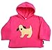 FHA18P CozyBear Pink Fleece Hoody Top with Playful Puppy - age 1 to 2 years