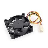 VEVICE 12V 3Pin 50mm 5010 Mini 5cm Fan Ventilateur Refroidisseur Silencieux-Cooler pour PC de Bureau