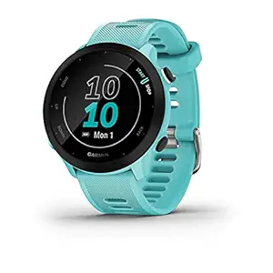 Garmin Forerunner 55, GPS Running Watch with Daily Suggested Workouts, Up to 2 Weeks of Battery Life (Aqua) (No-Cost EMI Available)