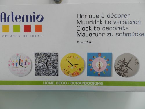 Artemio 30 cm quadratisch Uhr zu dekorieren, weiß - 2