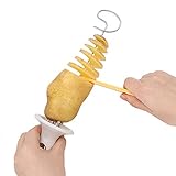 kartoffelspalten ofenzauberer Zustand: neu NNMNBV Kartoffelspiralschneider Kreatives Kochen Werkzeuge Rotato Kartoffelschneider Schneider Edelstahl + Kunststoff DIY Manuell Küchenwerkzeug gedrehte Tornado-Spirale Kartoffelchips