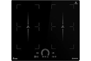 KKT KOLBE Induktionskochfeld 60 cm | Autark | 8,2 kW | 4 Kochzonen | 9 Stufen | 2 Flexzonen | Rahmenlos | Schnellaufheizung | Automatik-Timer | IH85904FZ