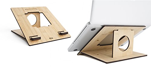 Flio stehen – Ultra Tragbarer Bambus Laptop Riser Ständer für Macbook und PC Laptops - 2