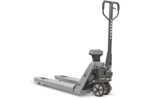 ‎HEMMDAL HEMMDAL Wiegehubwagen, 2 T – Gabellänge 1,15 m – mit Einfachrolle – Hubwagen mit integrierter Waage – fertig montiert – für präzises Wiegen und Warentransport