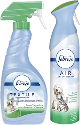 Preisvergleich Produktbild KombiSet: Febreze Frischehauch + Textilerfrischen Duftnote "gegen Tiergerüche"