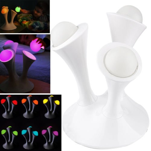 Yosoo Kid's Children's Movable Glowing Ball Color Changing Night Light Bedside Lamp