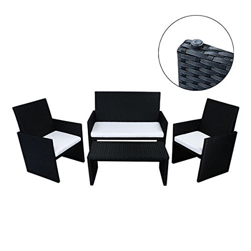 4-teilige Rattan-Sitzgruppe Capri aus Polyrattan von BB Sport 4-teilige Rattan-Sitzgruppe Capri aus Polyrattan von BB Sport
