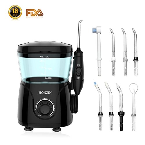 Hydropulseur Dentaire HONZIN avec 8 Buses multifonctions, 600ml