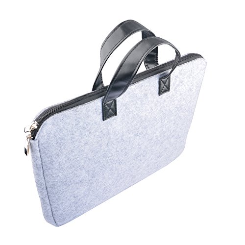 TFDirect Laptophülle Laptoptasche Notebook Filz Sleeve Tasche Hülle Schutzhülle für 15 Apple MacBook Air / MacBook Pro, Grau - 3