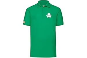 Super Lemon Ireland Irish Adults Rugby Exclusive Retro Vintage Mens Womens Unisex Green Polo Shirt, Great for Any Ireland Rugby Fans for 6 Nations and World Cup Available Upto 3XL