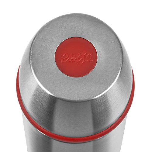 Emsa 507516 Isolierflasche, Mobil genießen, 350 ml, Schraubverschluss, Edelstahl/Rot, Captain - 3
