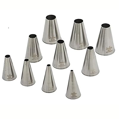 DECORA 0263484 Set 10 Douilles Rondes, INOX, Argent