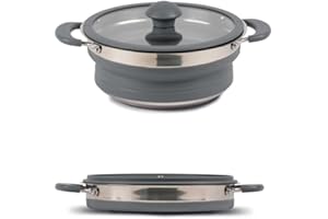 Kampa pliante Casserole 1.5 litre Gris Coque en silicone et ST/STL