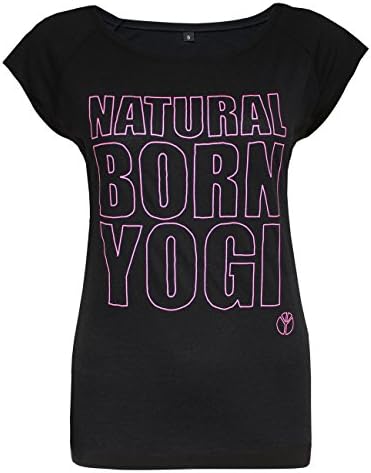 Natural Born Yogi Women's Yoga T-Shirt, Black, s, woss.s,11–NBA